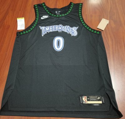 Minnesota Timberwolves 0 Braithwaite Retro Jersey Black Player Version